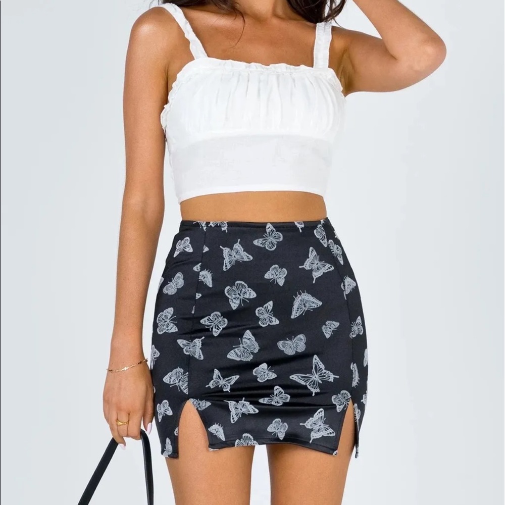 Motel Butterfly mini skirt, worn once!
